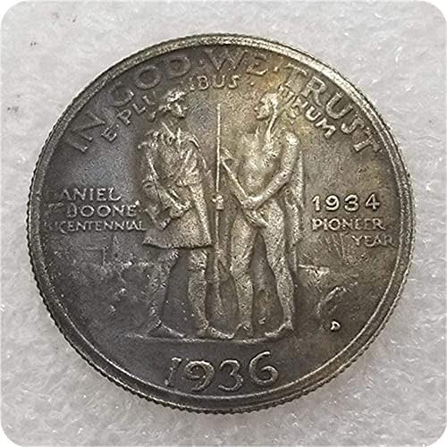 מלאכות עתיקות ארהב 1936-D מטבע זיכרון מטבע סילבר דולר דולר