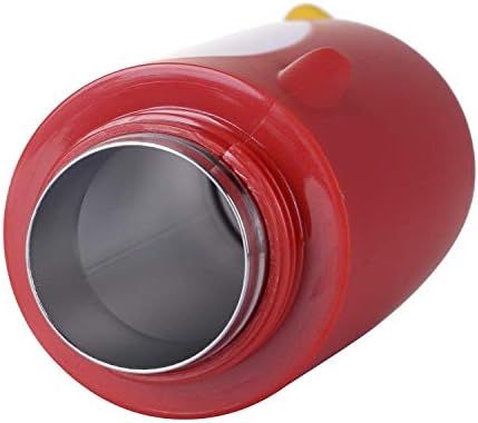 Chezmax penguin vacuum vacuum thermos בקבוק מים נירוסטה ספל ספל ספל לילדים לילדים סטודנט 9.5oz אדום