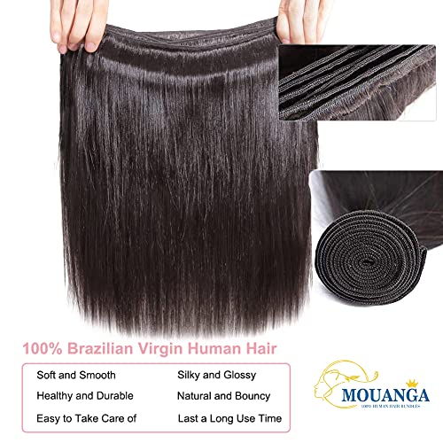 10א ישר חבילות שיער טבעי 16 אינץ שיער טבעי חבילות לא מעובד שיער ברזילאי לא מעובד שיער 1 חבילות