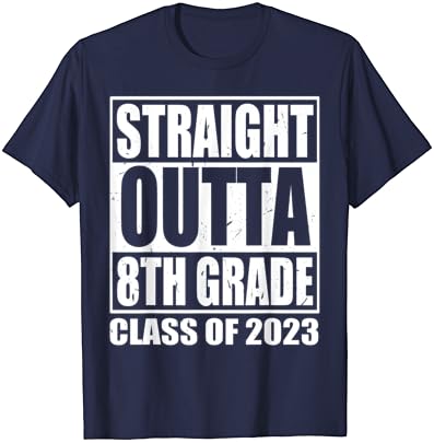 ישר מתוך כיתה 8 בכיתה של 2023 השמיני סיום חולצת טריקו