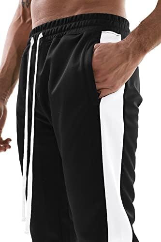 Bleecker ו- Mercer's Slim Fit מכנסיים עם כיסי רוכסן - אימון אתלטי רץ רצים מכנסי טרנינג אימון אימון