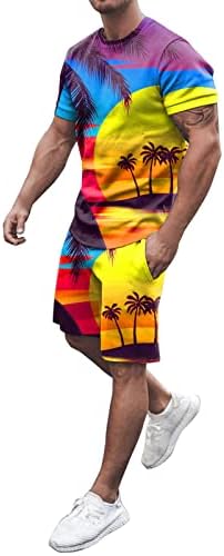 הגברים הוואי מגדירים גברים אביב אביב קיץ חוף חוף שרוול קצר חולצה מודפס