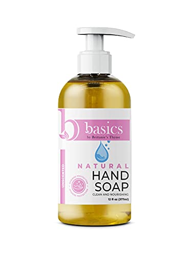 יסודות הטימין של בריטני סבון ידיים שמן זית טבעי, ללא ריח-12 פל אונקיה, חבילה של 3-ללא אכזריות, טבעוני,