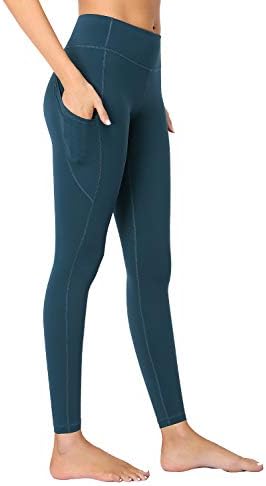 מכנסי יוגה בעלי מותניים גבוהים של אקססאה עם כיסים, חותלות באורך מלא טומי לשלוט על מכנסי ריצה רכים חמאה