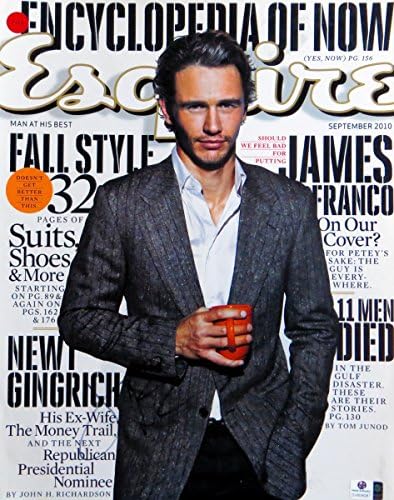 ג'יימס פרנקו חתום על חתימה 11x14 תמונות מגזין Esquire הדפס 806087